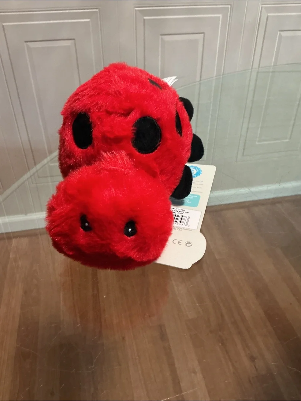 Brand New Giftable Ladybug Ball Body Dog Toy with Squeaker 7” ,